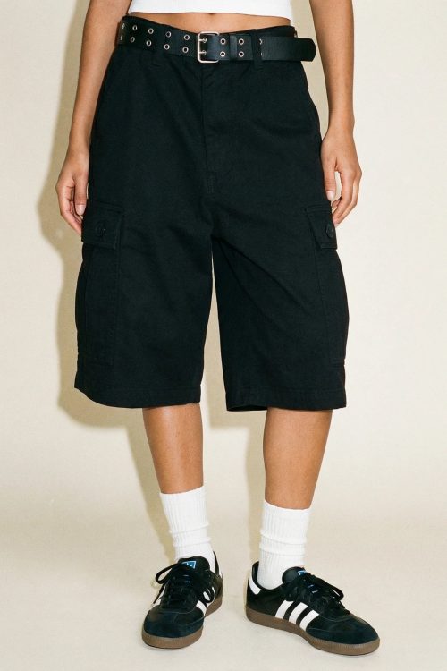 Denim Cargo Shorts for Women - Utility Jean Shorts for denim cargo shorts women