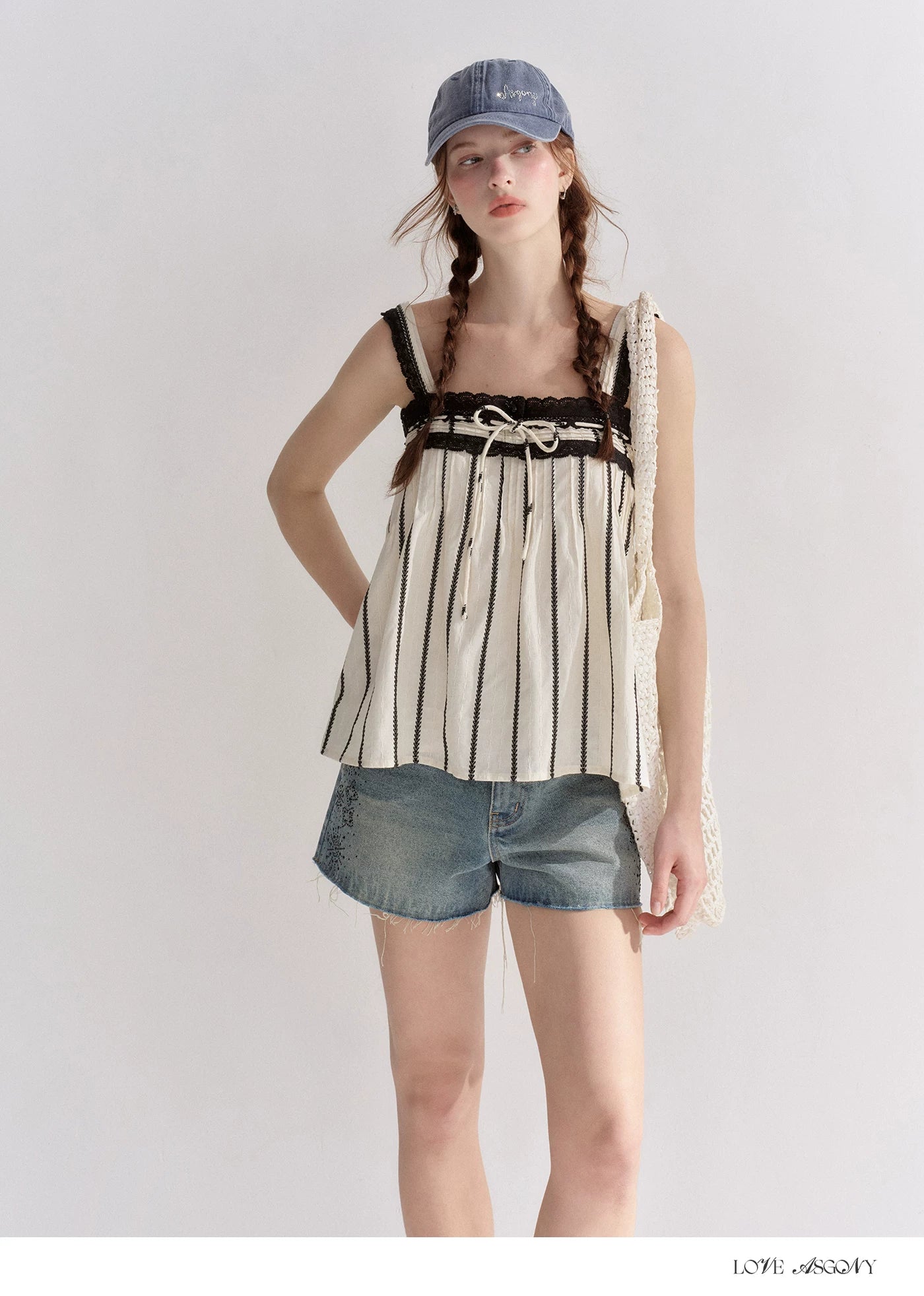 striped-lace-trim-tie-front-camisole-4 striped-lace-trim-tie-front-camisole-4