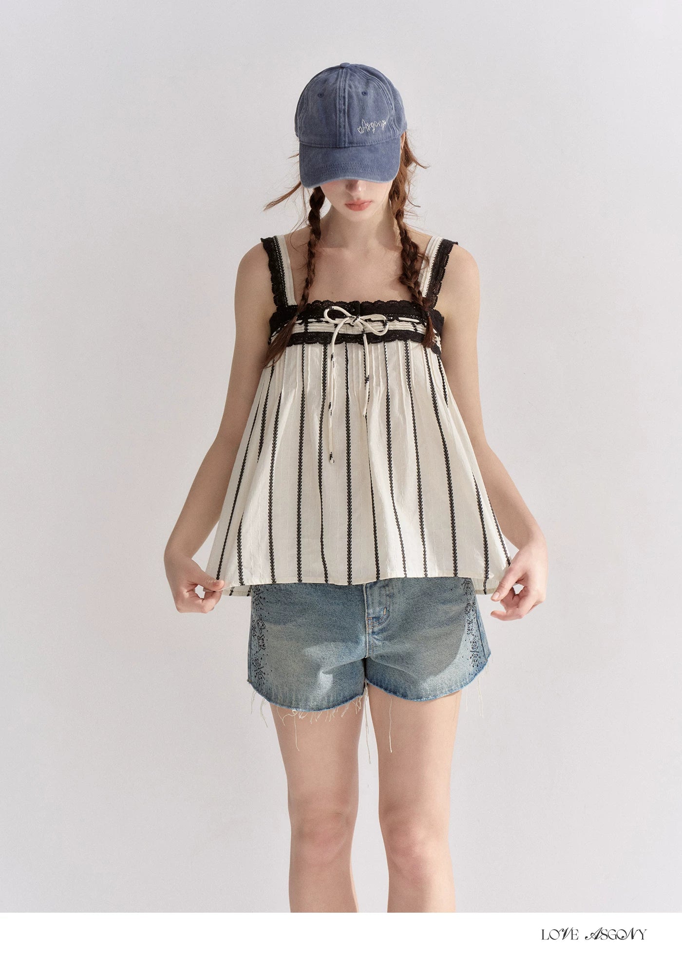striped-lace-trim-tie-front-camisole-6 striped-lace-trim-tie-front-camisole-6