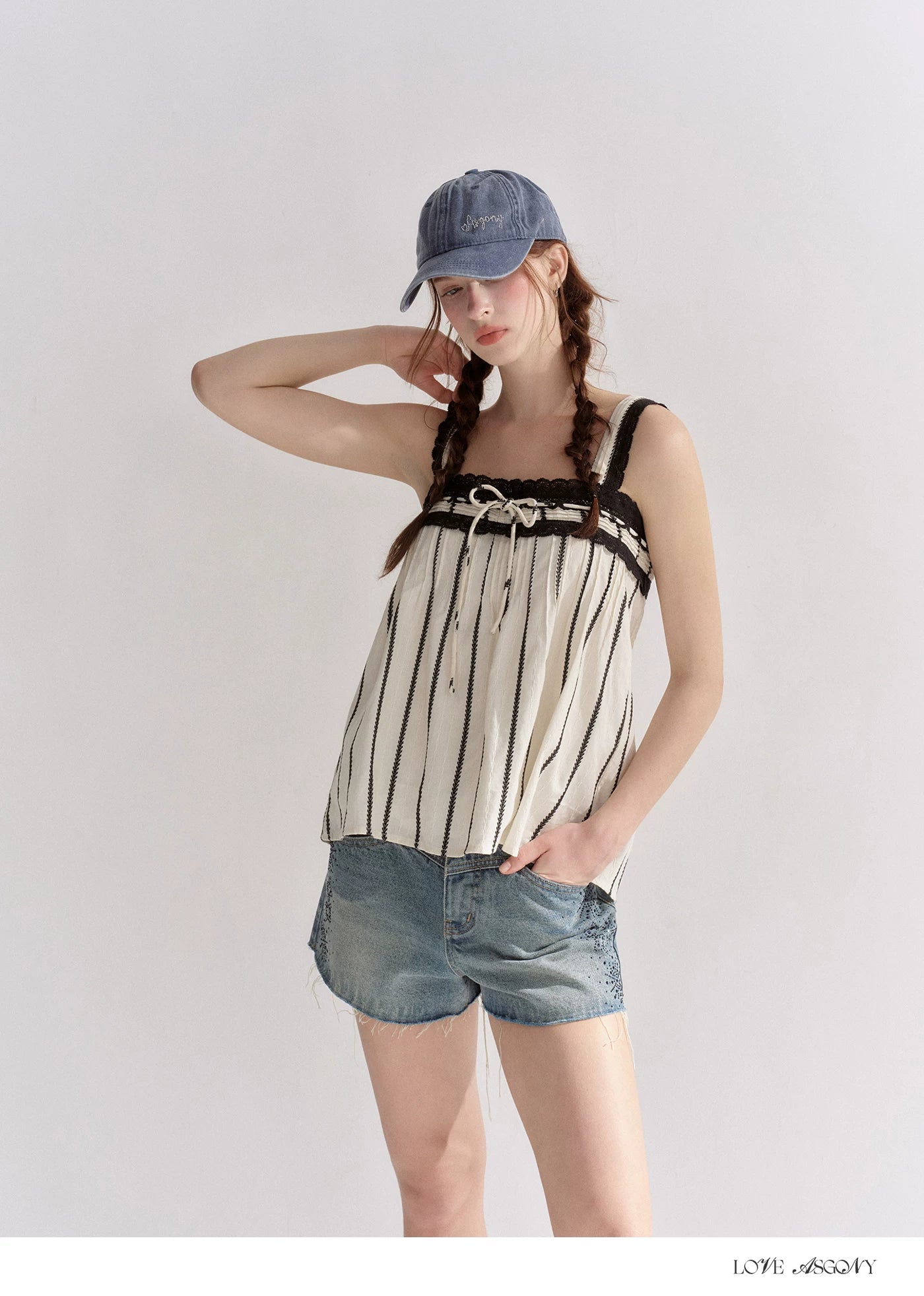 striped-lace-trim-tie-front-camisole-8 striped-lace-trim-tie-front-camisole-8