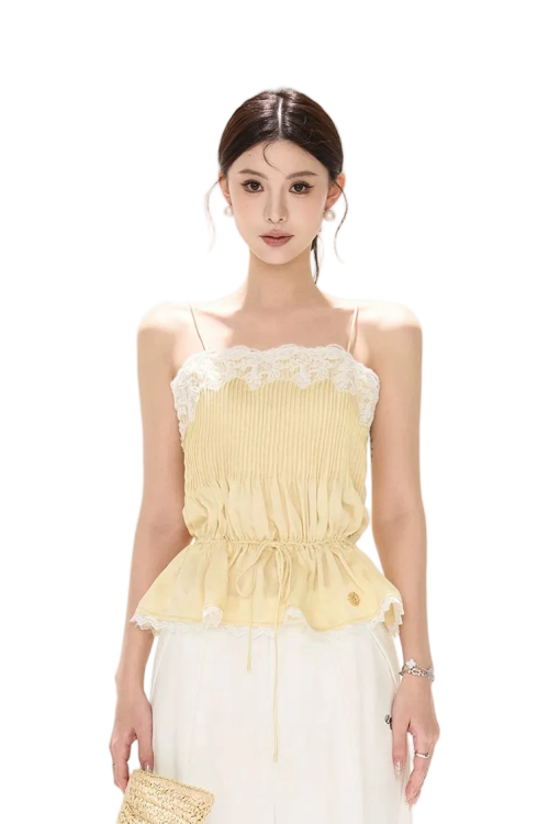 south-france-holiday-lace-trim-waist-cinched-camisole-1