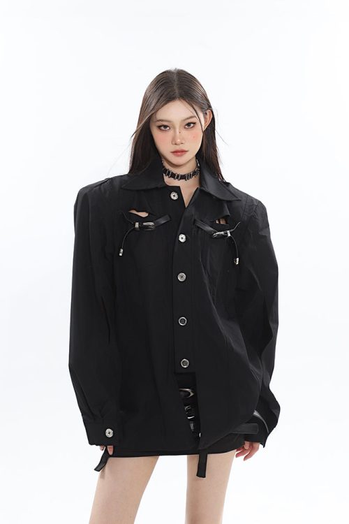 krizia-solid-color-long-sleeve-button-up-bow-tie-deco-office-shirt-style-shoulder-pad-shirt-top-2