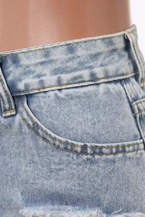 High Waist Ripped Washed Denim Short Outfit Ideas Short-250223 for High-Waist Ripped Washed Denim Short outfit ideas