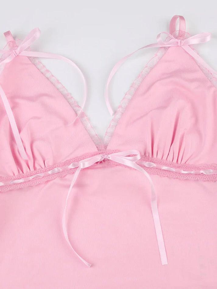 lace-stitching-bow-pink-cami-top-6 Pink Lace Trim Cami Top for Soft Girl Outfits