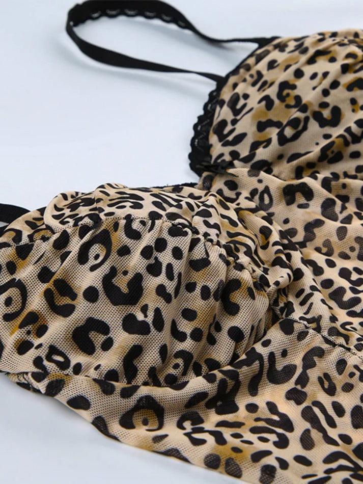 leopard-print-bow-lace-splice-cami-top-6 Leopard Halter Cami Top for Summer Outfits
