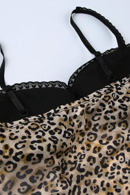 Leopard Halter Cami Top for Summer Outfits