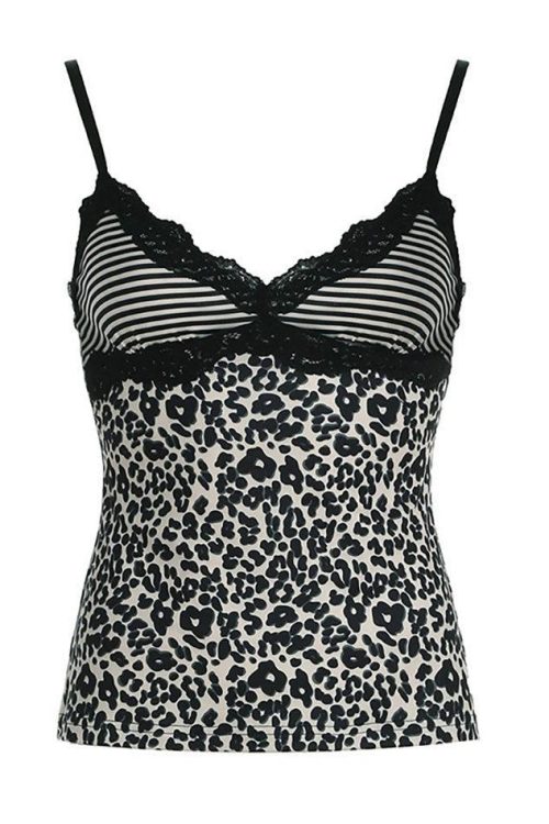 Leopard Halter Cami Top for Summer Outfits