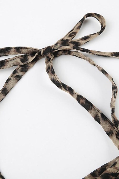 Leopard Halter Cami Top for Summer Outfits