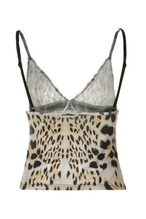 Leopard Halter Cami Top for Summer Outfits
