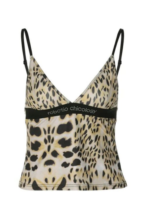 Leopard Halter Cami Top for Summer Outfits