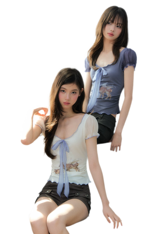 korean-lyocell-deer-print-ribbon-t-shirt-4
