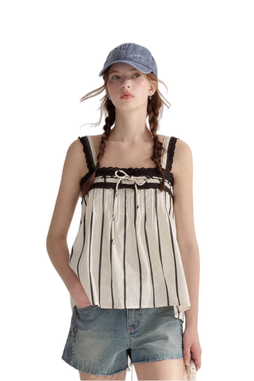 striped-lace-trim-tie-front-camisole-1