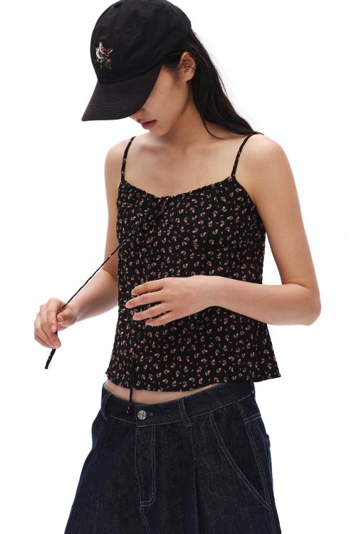 tropical-floral-textured-halter-backless-womens-polyester-camisoles-16