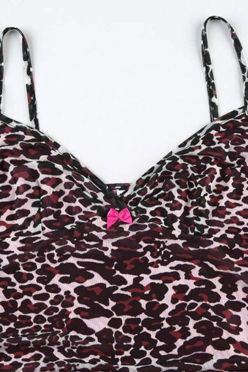Leopard Halter Cami Top for Summer Outfits
