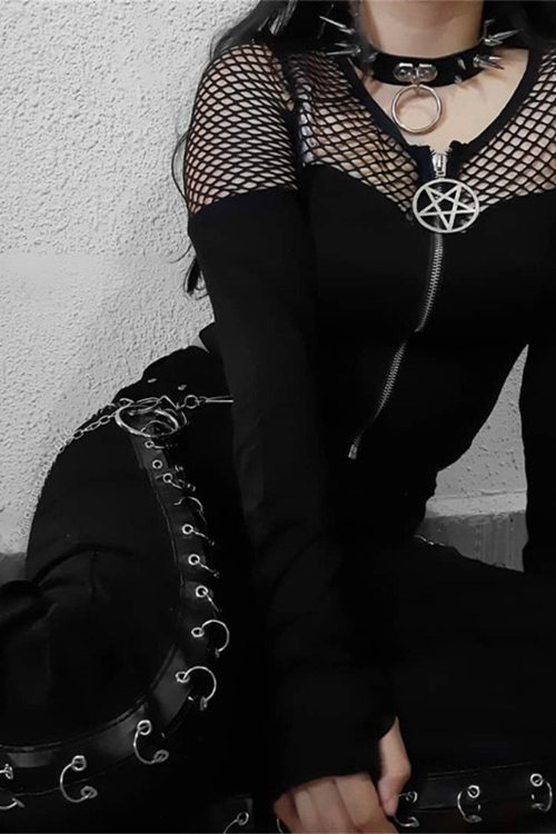 gothic-pentagram-zipper-mesh-tee-3