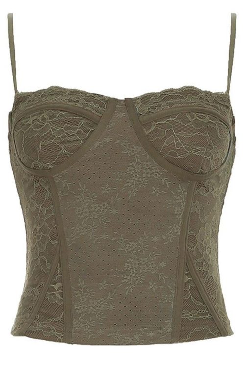 Floral Lace Cami Top for Coquette Outfits