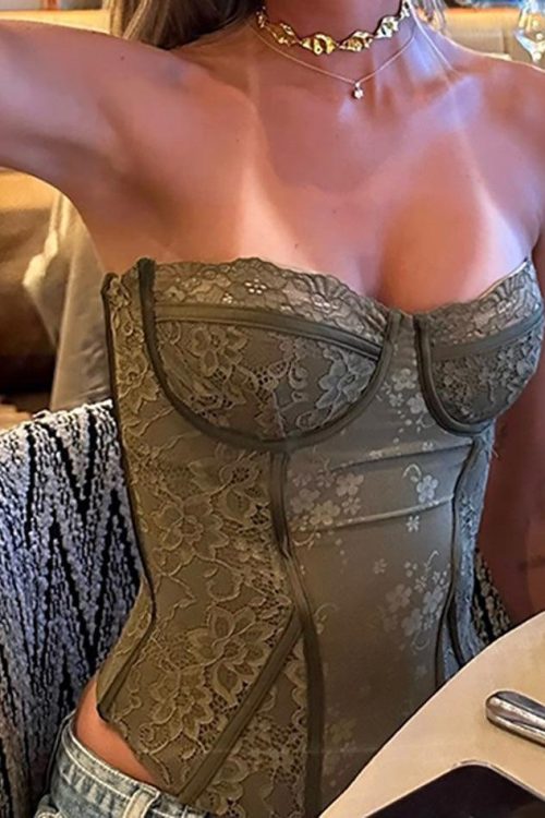 Floral Lace Cami Top for Coquette Outfits