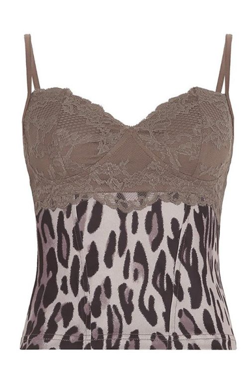 Leopard Halter Cami Top for Summer Outfits