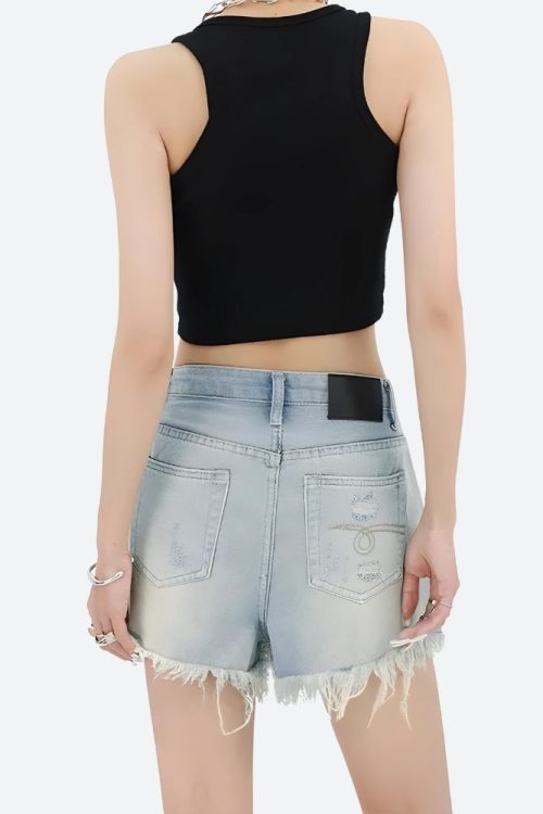 Wide Leg Ripped Denim Shorts Outfit Ideas Shorts for Wide Leg Ripped Denim Shorts outfit ideas