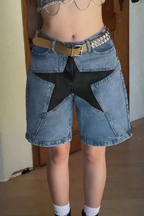 Y2k Star Jean Shorts Outfit Ideas Shorts for Y2K Star Jean Shorts outfit ideas