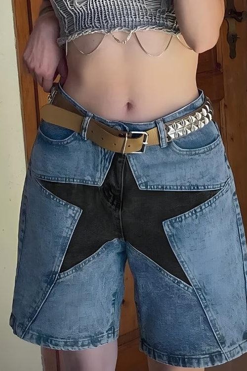 Y2k Star Jean Shorts Outfit Ideas Shorts for Y2K Star Jean Shorts outfit ideas