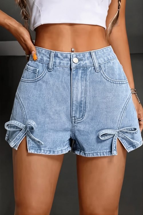 Bow Detail Coquette Jorts for bow detail jorts
