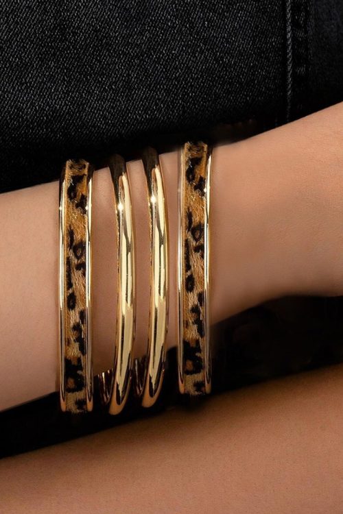 Cool Leopard Print Smooth Bangle for Cool Leopard Print Smooth Bangle