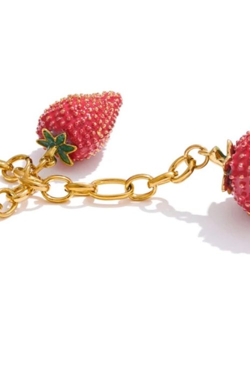 Coquette Strawberry Pendant Necklace for Coquette Strawberry Pendant Necklace