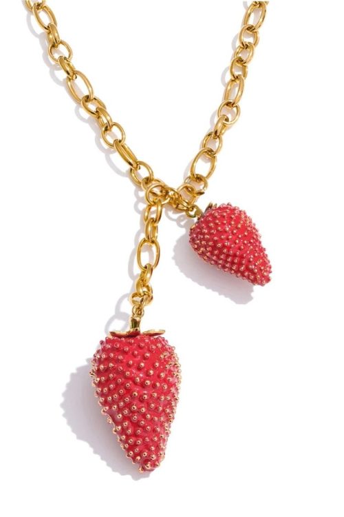 Coquette Strawberry Pendant Necklace for Coquette Strawberry Pendant Necklace