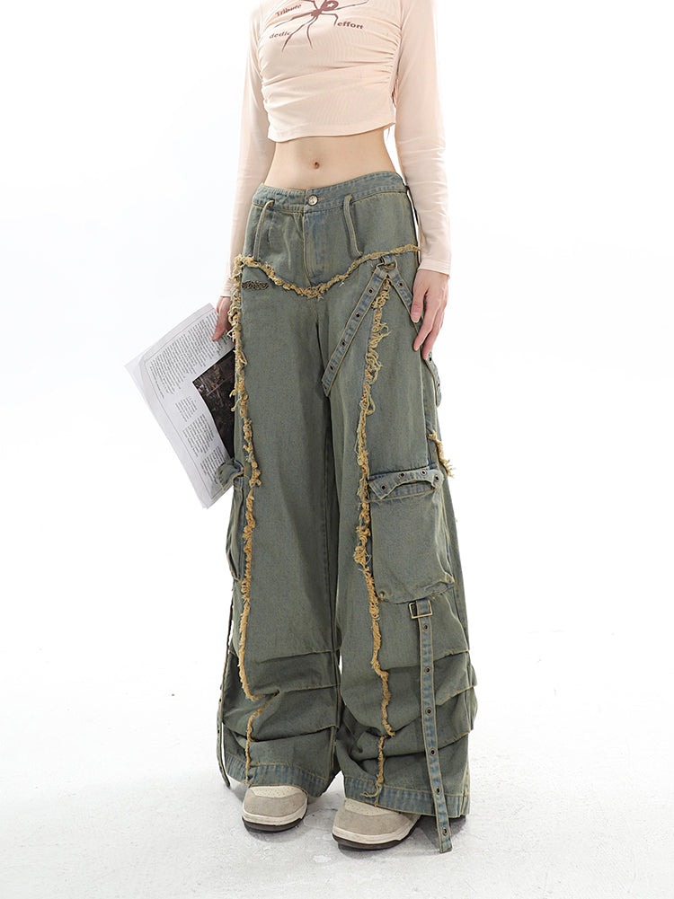 Denim Green Vintage Distressed Large Multi-Pockets Patchwork Pleated Straight Leg Cargo Jeans Pants for Denim Green Vintage Distressed Large Multi-Pockets Patchwork Pleated Straight Leg Cargo Jeans Pants Denim Green Vintage Distressed Large Multi-Pockets Patchwork Pleated Straight Leg Cargo Jeans Pants for Denim Green Vintage Distressed Large Multi-Pockets Patchwork Pleated Straight Leg Cargo Jeans Pants
