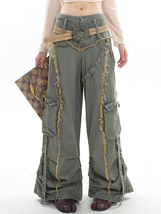 Denim Green Vintage Distressed Large Multi-Pockets Patchwork Pleated Straight Leg Cargo Jeans Pants for Denim Green Vintage Distressed Large Multi-Pockets Patchwork Pleated Straight Leg Cargo Jeans Pants Denim Green Vintage Distressed Large Multi-Pockets Patchwork Pleated Straight Leg Cargo Jeans Pants for Denim Green Vintage Distressed Large Multi-Pockets Patchwork Pleated Straight Leg Cargo Jeans Pants