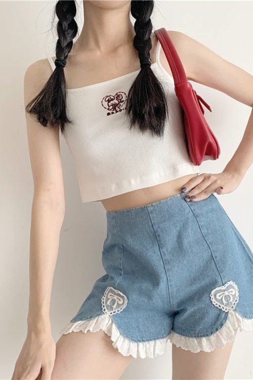 Dollette Romantic Denim Shorts for Dollette Romantic Denim Shorts