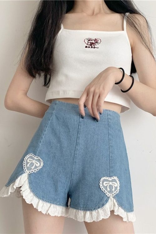 Dollette Romantic Denim Shorts for Dollette Romantic Denim Shorts