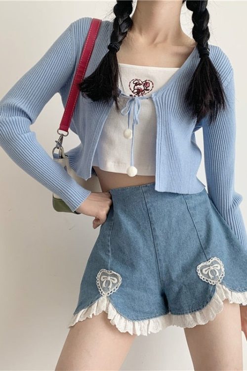 Dollette Romantic Denim Shorts for Dollette Romantic Denim Shorts
