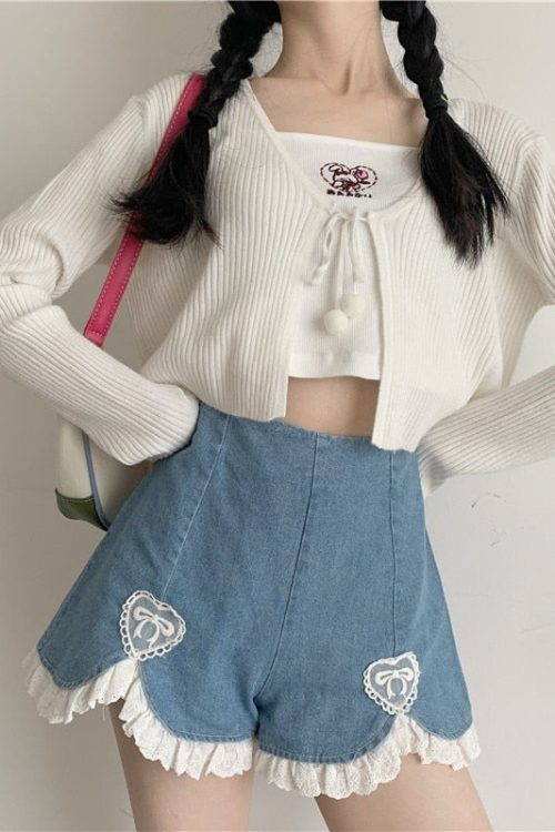 Dollette Romantic Denim Shorts for Dollette Romantic Denim Shorts