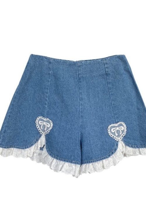 Dollette Romantic Denim Shorts for Dollette Romantic Denim Shorts