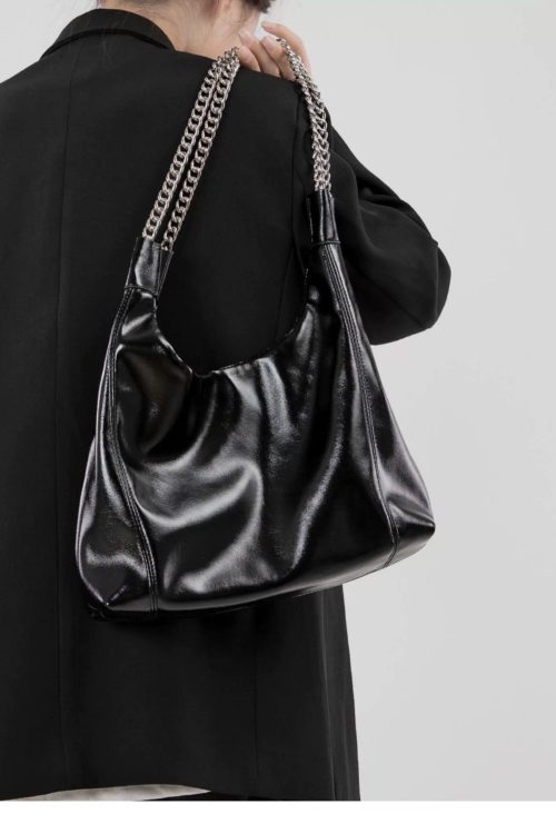 East West Shoulder Bag for Women - 90s Elongated Purse for east west bag