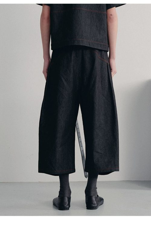 Flowy Capri Trousers for Women - Summer Cropped Pants for flowy capri trousers