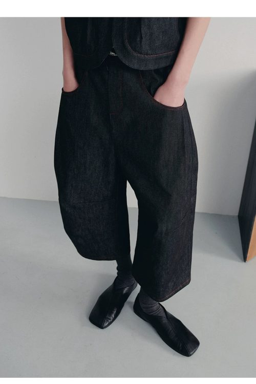 Flowy Capri Trousers for Women - Summer Cropped Pants for flowy capri trousers