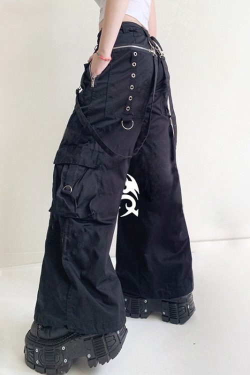 Gothic Y2K Cyber Punk Cargo Pants for Gothic Y2K Cyber Punk Cargo Pants