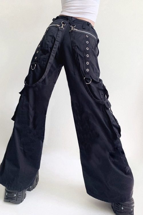 Gothic Y2K Cyber Punk Cargo Pants for Gothic Y2K Cyber Punk Cargo Pants