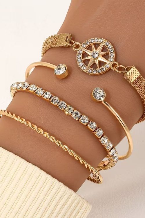 Heart Alloy Luxury Bangle Set for Heart Alloy Luxury Bangle Set