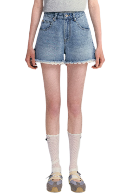 Lace Trim Denim Jorts for Lace Trim Denim Jorts