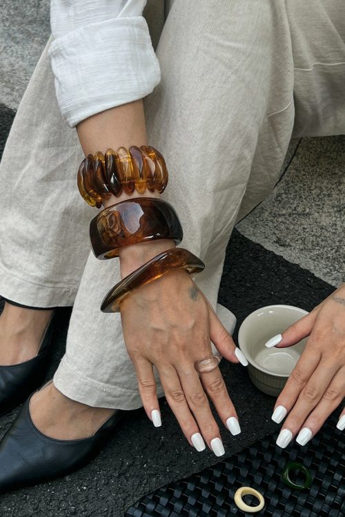 Marble Texture Translucent Bangle for Marble Texture Translucent Bangle
