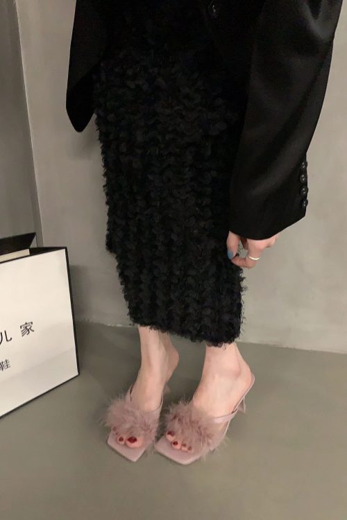 Mesh Kitten Heels for Women - Low Heel Going Out Shoes for mesh kitten heels