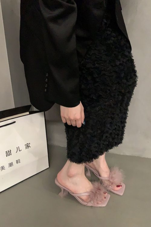 Mesh Kitten Heels for Women - Low Heel Going Out Shoes for mesh kitten heels