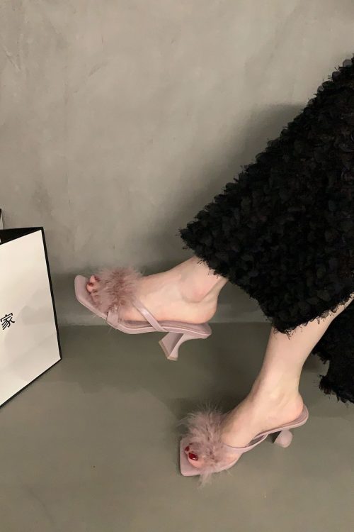 Mesh Kitten Heels for Women - Low Heel Going Out Shoes for mesh kitten heels