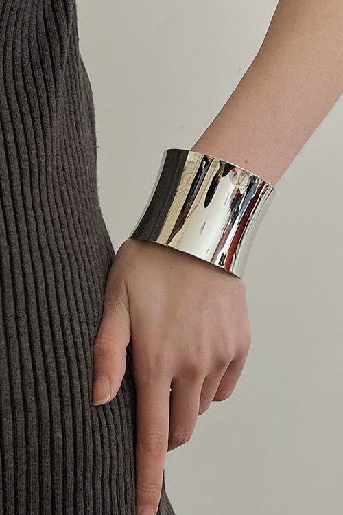 Minimalist Wide Crisscross Open Bangle for Minimalist Wide Crisscross Open Bangle