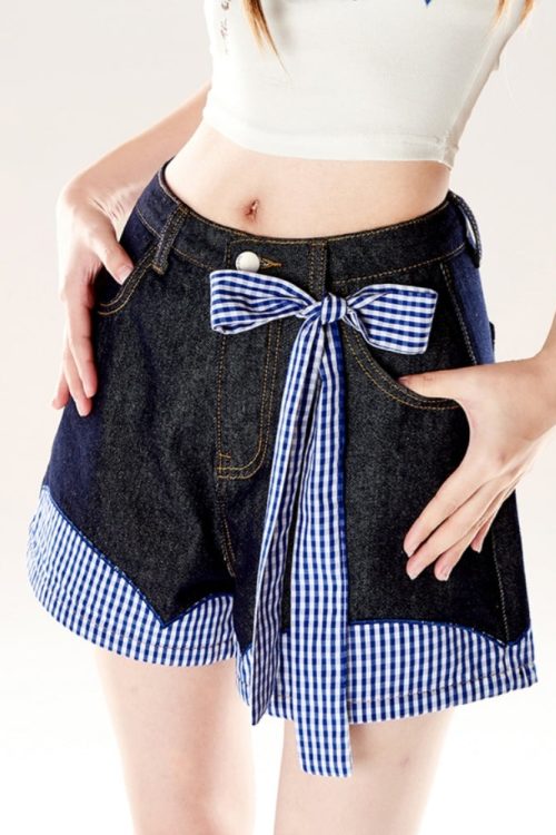 Patchwork Denim Jorts for Patchwork Denim Jorts