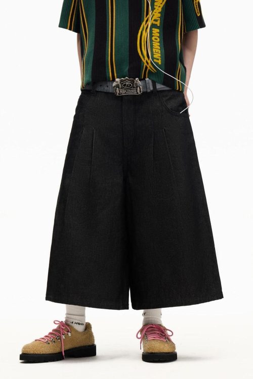 Pleated Denim Jorts for Pleated Denim Jorts